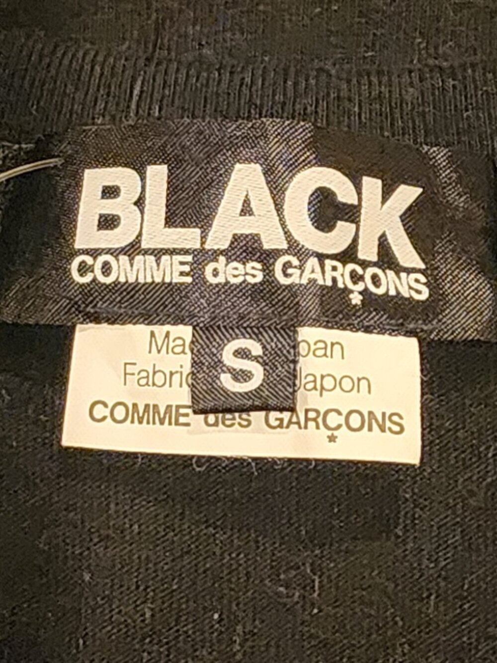 BLACK Comme des Garcons Womens Rose Motif T-Shirt Black - Size S - Picture 3 of 3